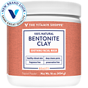 Shop the Vitamin Shoppe 100% Natural Bentonite Clay Powder - Soothing Facial Mask for Healthy Skin & Deep Pore Cleansing (16 oz.) and more