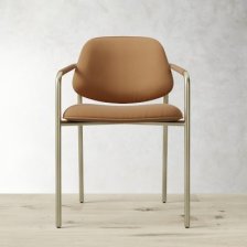 Shop Kenwood Dining Arm Chair, Standard, Performance Velvet, Toffee, Antique Brass and more