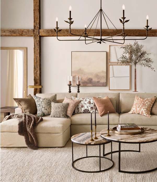 Pottery barn deals sectionals small spaces