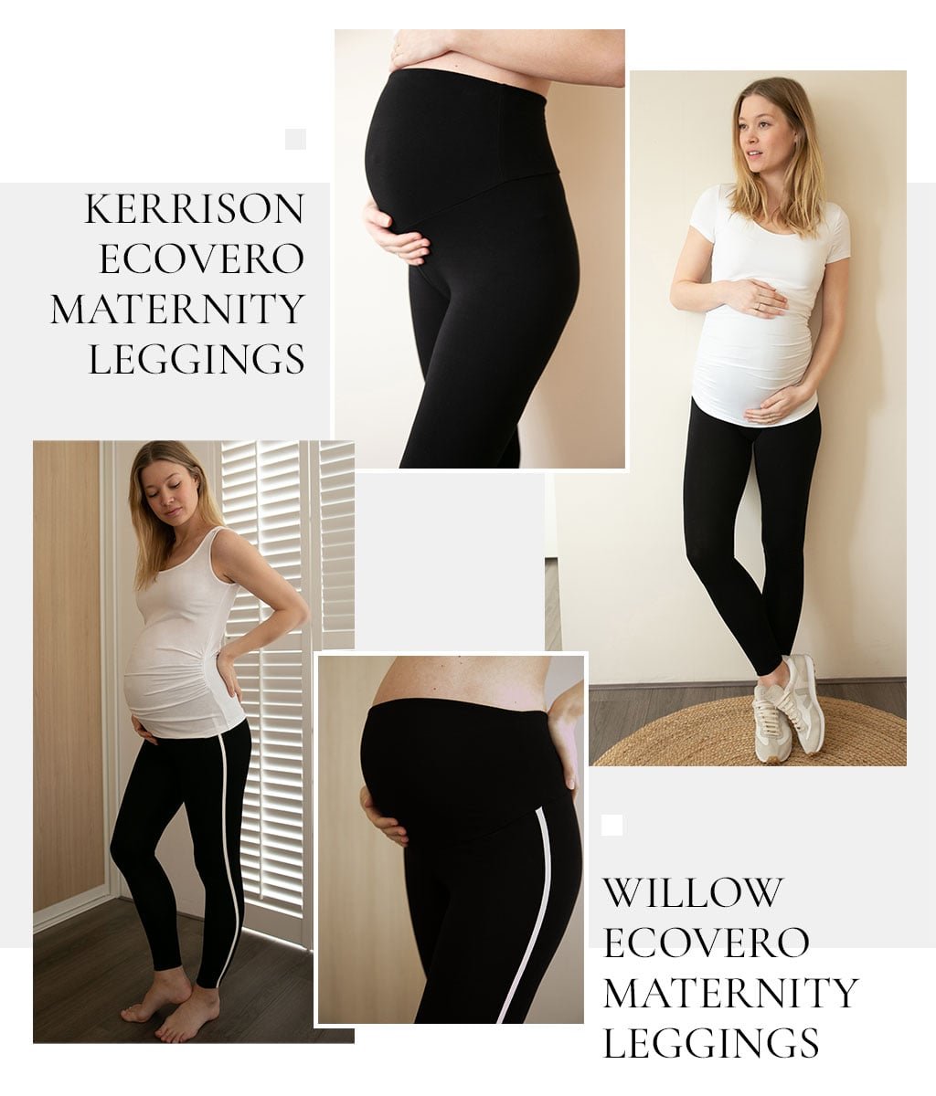 Shop Isabella Oliver Kerrison Maternity Leggings with LENZING™ ECOVERO™-Caviar Black, Isabella Oliver The Maternity Cap Scoop Top with LENZING™ ECOVERO™-Pure White, Isabella Oliver The Maternity Tank with LENZING™ ECOVERO™-Pure White, Isabella Oliver Willow Maternity Leggings with LENZING™ ECOVERO™-Caviar Black & White and more