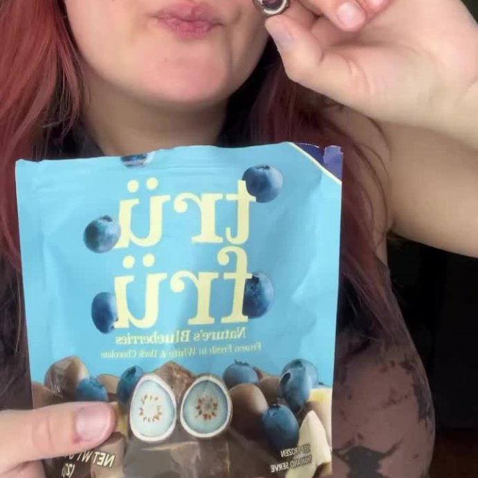 user image by @mama_haley1998, Tru Fru Frozen Whole Blueberries Immersed White &#38; Dark Chocolate - 8oz