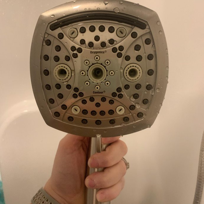 user image by @sheilab_34, 5" Contour 9 Spray WaterSense Hand Shower - Oxygenics