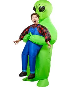 Shop Inflatable Alien Abduction Halloween Costume, Green/Blue/Red, Child, One Size and more