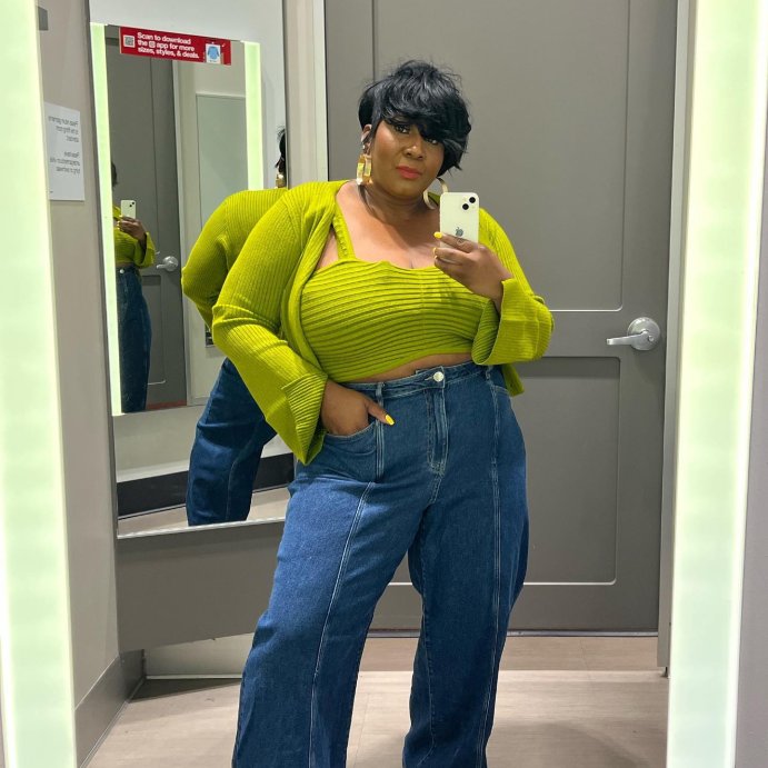 user image by @shamekaearly, Women's High-Rise Wide Leg Jeans - Ava & Viv™