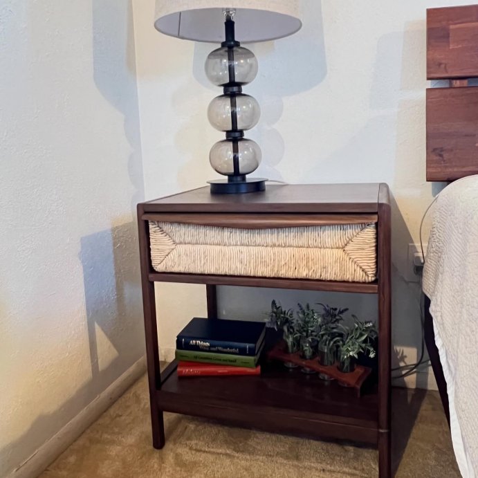 user image by @homegrownhankohome, Withania Accent Table - Threshold&#8482;: Wood Composite, Decorative Storage Cabinet with Drawer