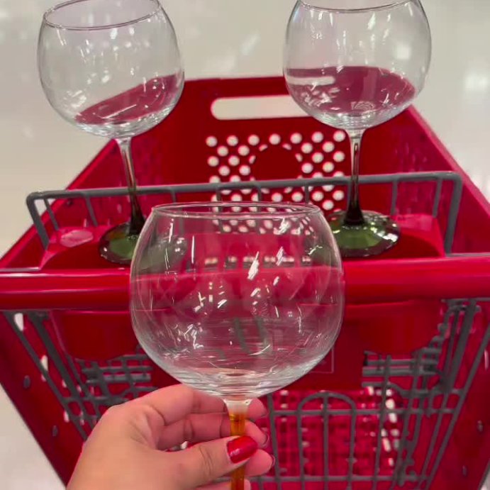 user image by @yarafinds, 23.6 oz Wine Glasses Amber - Bullseye&#39;s Playground&#8482;