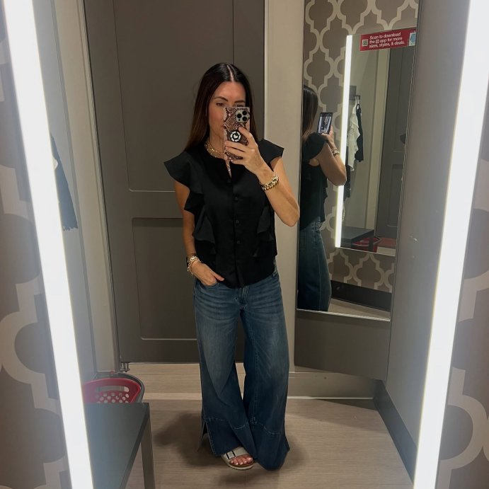 user image by @mellovedit, Women's Ruffle Sleeveless Blouse - A New Day™