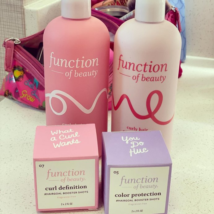 user image by @pinkmermaid66, Function of Beauty Curl Definition #HairGoal Add-In Booster Treatment Shots with Flaxseed Oil - 2pk/0.2 fl oz