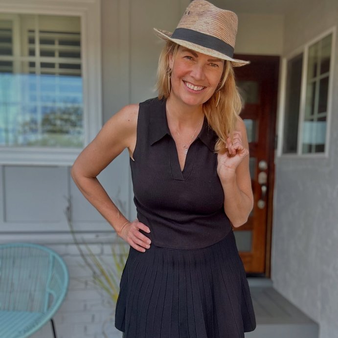 user image by @stayingblonde, Women's Polo Collar Pullover Sweater Tank - A New Day™