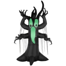 Shop Gemmy Air Blown Spooky Face Tree with Stakes, 12-ft and more