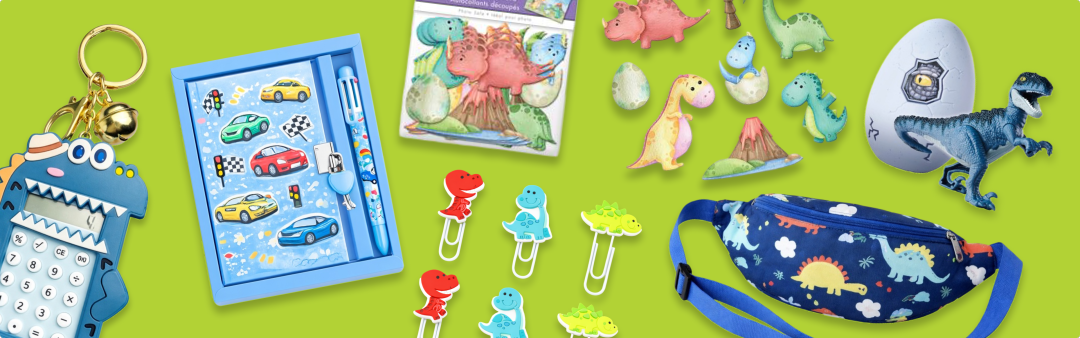 Shop Paper Craft Emb: Self-Adhesive Die Cuts DINO 24pc, Dino in Egg with Light and Sound, Assorted, Dino Fanny Pack and more