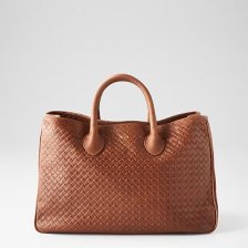 Shop Elisabetta Woven Leather Handbag, Hazelnut and more