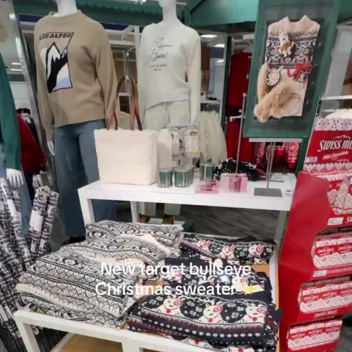 user image by @everyday_tina1, Women's Alpine Crewneck Pullover Sweater - Universal Thread™ Navy Blue Dogs