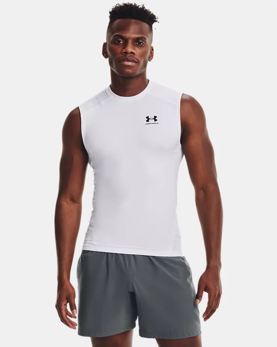 Under Armour Heatgear Compression Tank Top Royal/Taxi 1271335-400 at  International Jock