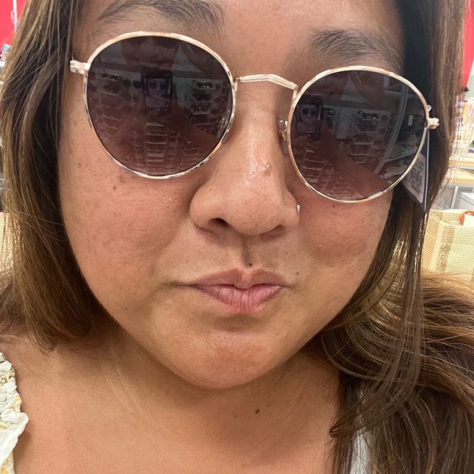 user image by @suzwhytexas, Women&#39;s Narrow Metal Round Sunglasses - Universal Thread&#8482; Gold: Scratch-Resistant, UV Protection