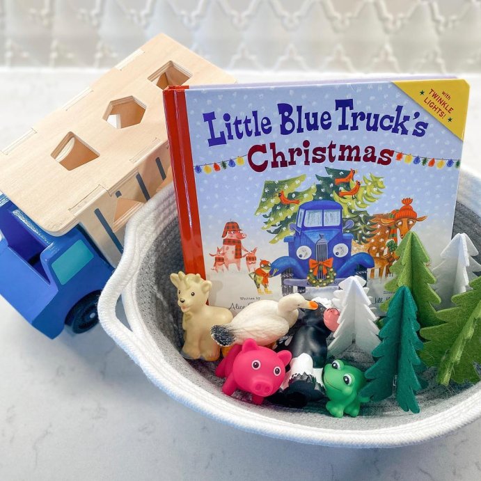 user image by @pinotandplaydates, Little Blue Truck&#39;s Christmas by Alice Schertle &#38; Jill McElmurry (Hardcover)
