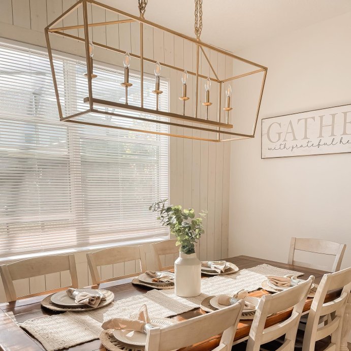 user image by @_lanaliving, 49" LED Metal Pagoda Linear Lantern Pendant - Jonathan Y