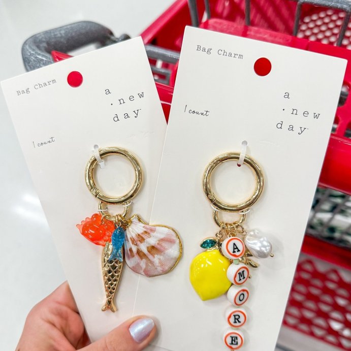 user image by @targettakesmypaycheck, Mixed Cluster Shell &#38; Fish Handbag Charm - A New Day&#8482;