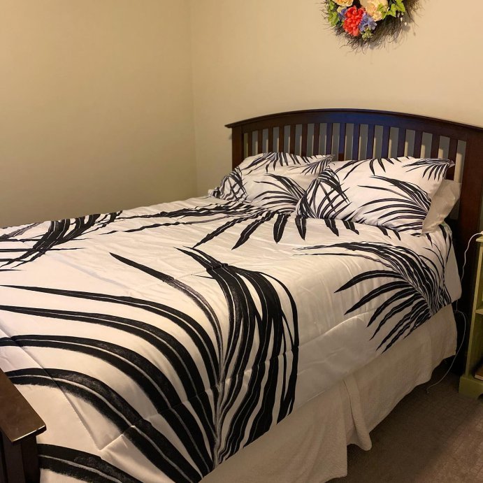 user image by @eandme3, Anita & Bella Art Palm Leaves Dream Comforter Set - Deny Designs
