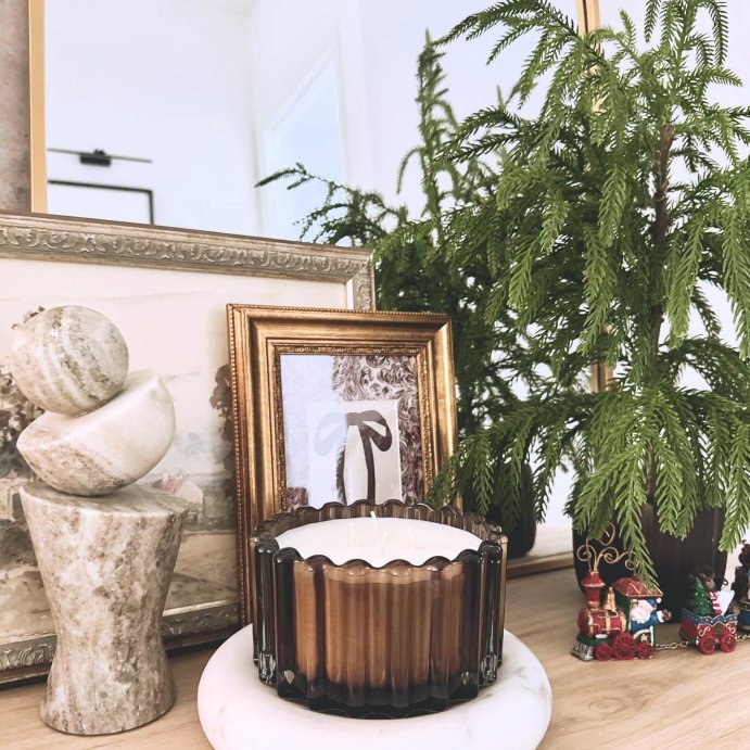 user image by @littlehousetohome_, 4 Wick Ribbed Glass Jar Candle 22oz - Hearth & Hand™ with Magnolia