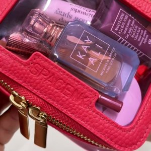 &rsquo;s mediaimport video of Space NK Mini Travel Bag Flamingo Pink,Space NK Blue 1L Water Bottle