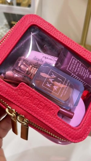 &rsquo;s mediaimport video of Space NK Mini Travel Bag Flamingo Pink,Space NK Blue 1L Water Bottle