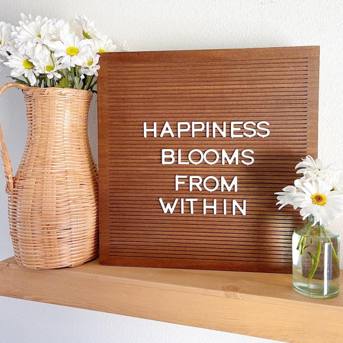 user image by @zaira_compean, 14&#34;x 14&#34; Wood Letter Board Brown - Threshold&#8482;: MDF Traditional Typography Wall Sign Panel, No Battery Required