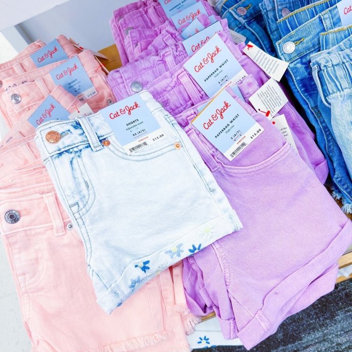 user image by @targetofmyeyes, Girls' Mid-Rise Cuffed Jean Shorts - Cat & Jack™