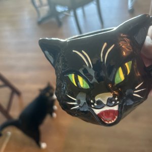 Figural Cat Mug