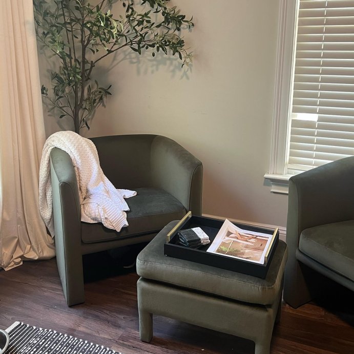 user image by @debbyk5, Bellfield Fully Upholstered Ottoman - Threshold™ designed with Studio McGee