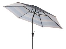 Shop CANVAS Blue & Orange Striped Market Umbrella, Polyester Fabric, Multicoloured Stripes and more