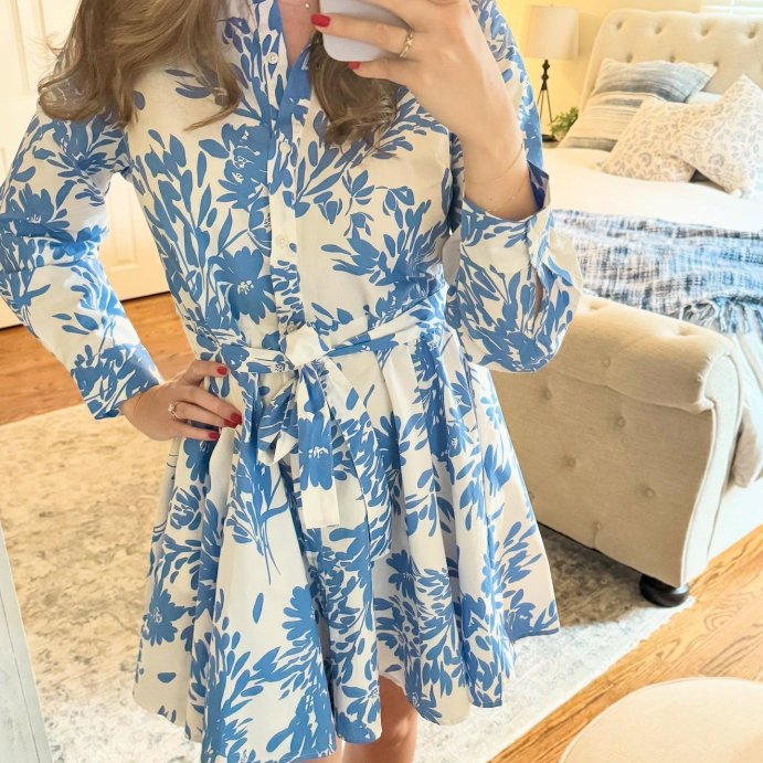 user image by @suburban_momstyle, Women's Long Sleeve Mini Shirtdress - A New Day™