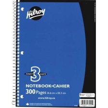 Shop Cahier de notes ligné à 3 sujets Hilroy, 300 pages and more
