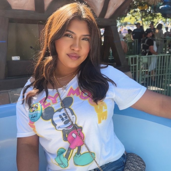user image by @ohhlupeee, Women's Mickey Short Sleeve Graphic T-Shirt - White
