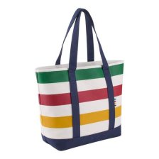 Shop Hudson's Bay Stripes Signature Canvas Tote Bag, 7.5-in, Navy and more