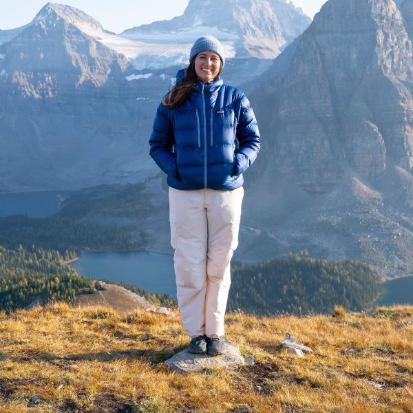 @somewheresierra's instagram image of Patagonia Women's Fitz Roy Down Hoody Clement Blue XXL