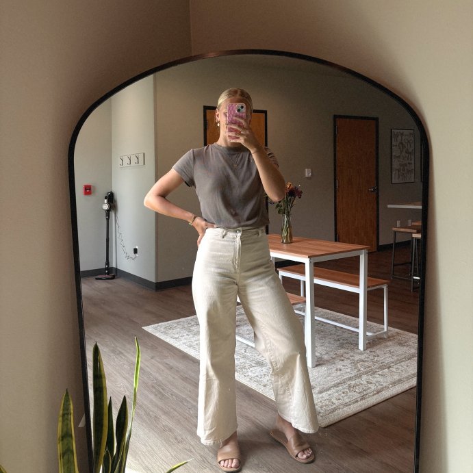 user image by @thegirls.veld, Women's Slim Fit Short Sleeve Ribbed T-Shirt - A New Day™