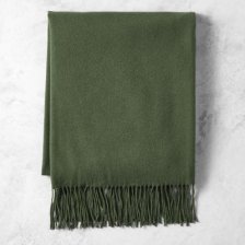Shop European Solid Cashmere Throw, 51" X 65", Green and more Shop European Solid Cashmere Throw, 51" X 65", Green and more