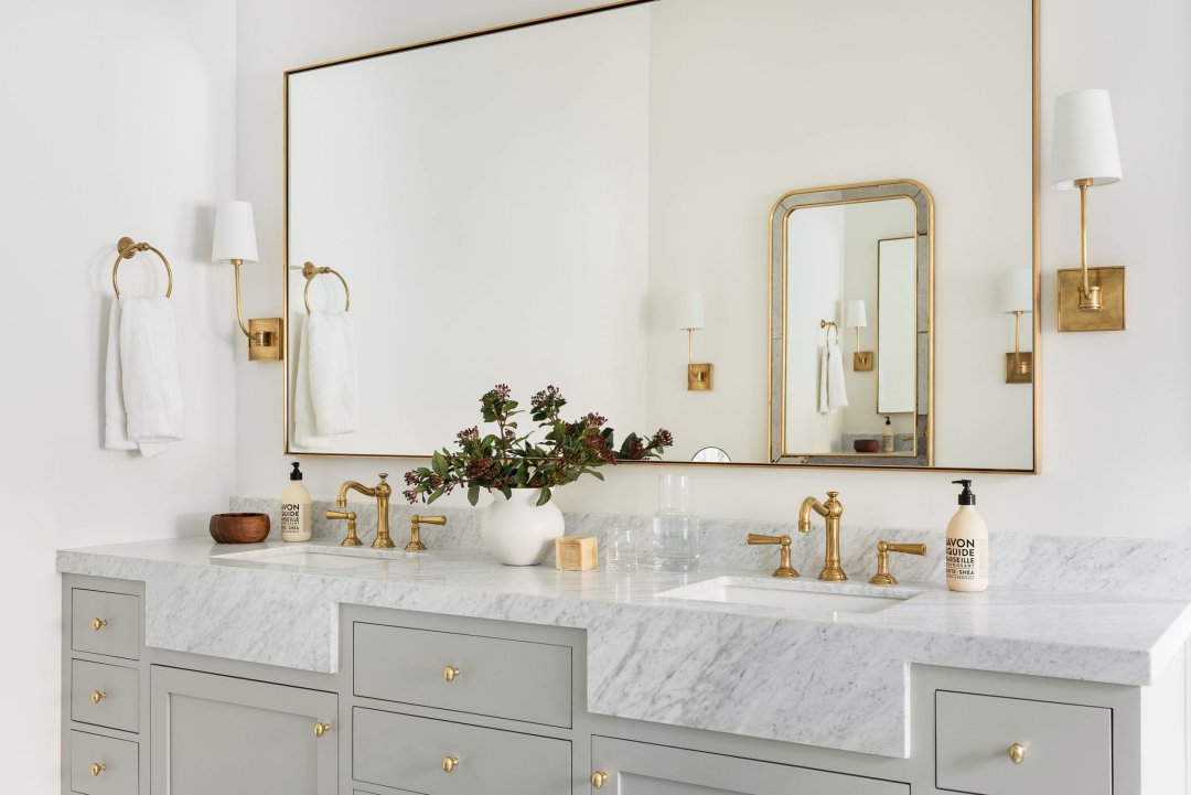 double mirror bathroom sconce lighting