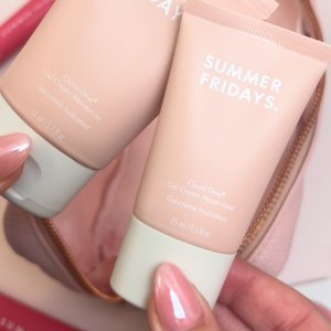 @spacenk&rsquo;s instagram video of Summer Fridays Pink Dew Gel Cleanser,Summer Fridays Cloud Dew Gel Cream Moisturizer