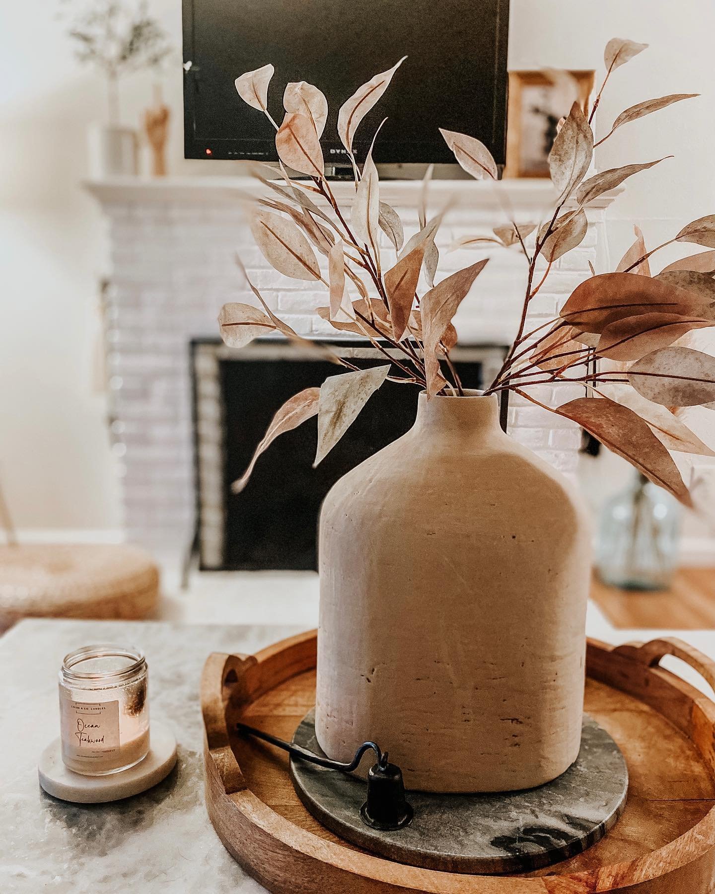 user image by @xoxo.stacyb, Distressed Ceramic Vase Natural White - Hearth & Hand™ with Magnolia