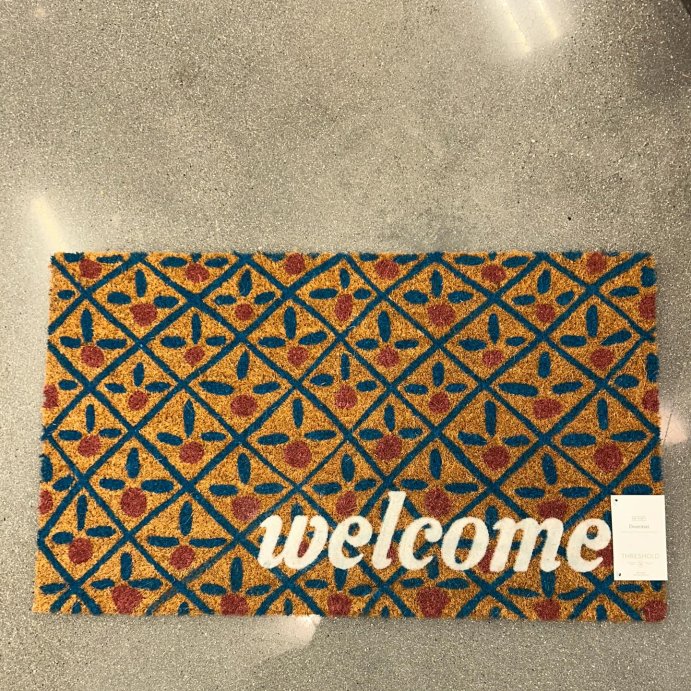 user image by @mytargetaddiction_, 1&#39;6&#34;x2&#39;6&#34; Tile Flocked Welcome Outdoor Coir Doormat - Threshold&#8482;
