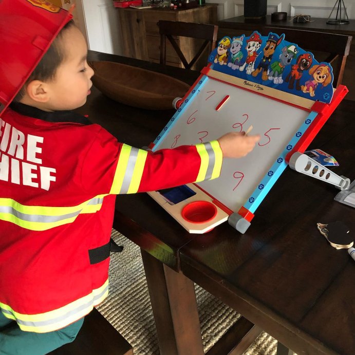 user image by @theotmama, Melissa &#38; Doug Fire Chief Role Play Costume Dress-Up Set (6pc)