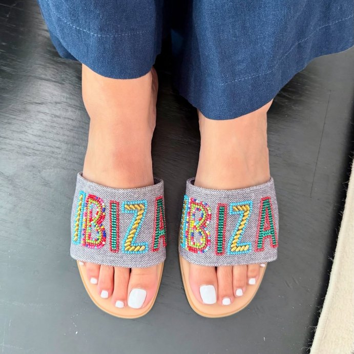 user image by @shopwithnoosh, Women&#39;s Nehemia Beaded Canvas Slide Sandals - A New Day&#8482;