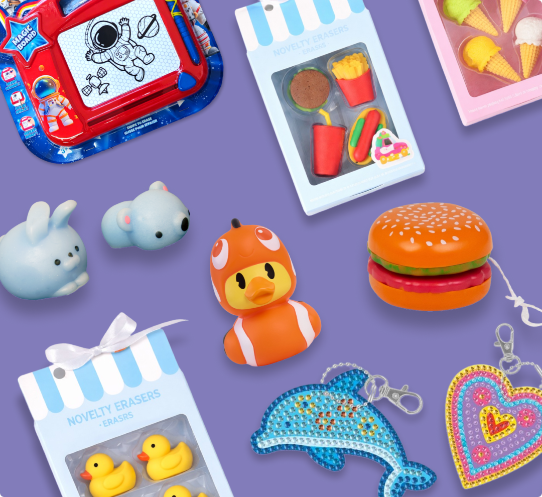 Shop Novelty Eraser Ice Cream 4 Pack, Novelty Eraser Food 4 Pack, Magic Board, Burger Return Top Yo-Yo, Novelty Eraser Ducks 4 Pack, Krafty Kids DIY Dolphin Diamond Art Keychain Kit, Krafty Kids DIY Heart Diamond Art Keychain Kit and more