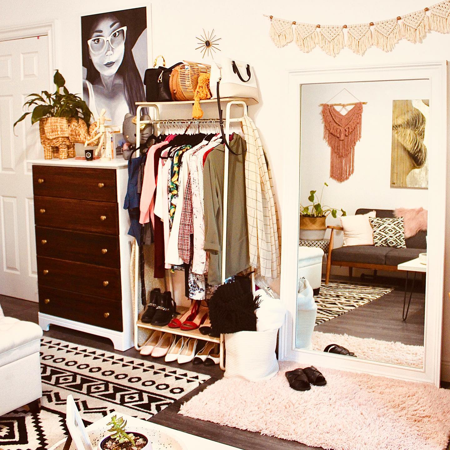Eclectically cozy studio Instagram Post