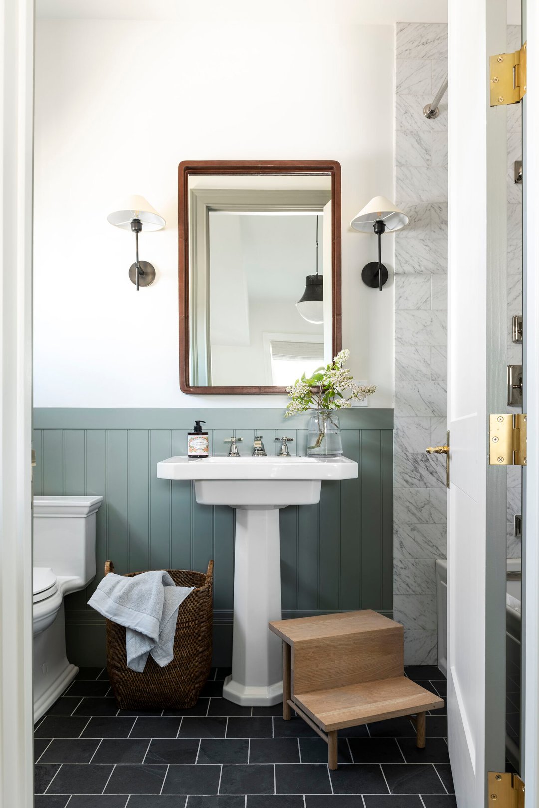 Slate Tile Bathroom Vanity