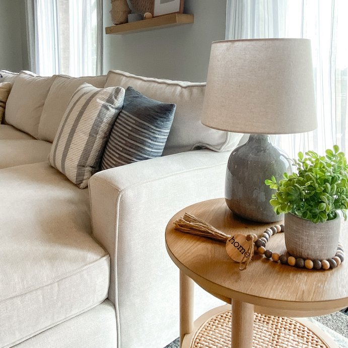 user image by Studio Three Spaces, Assembled Ceramic Table Lamp Gray - Threshold™