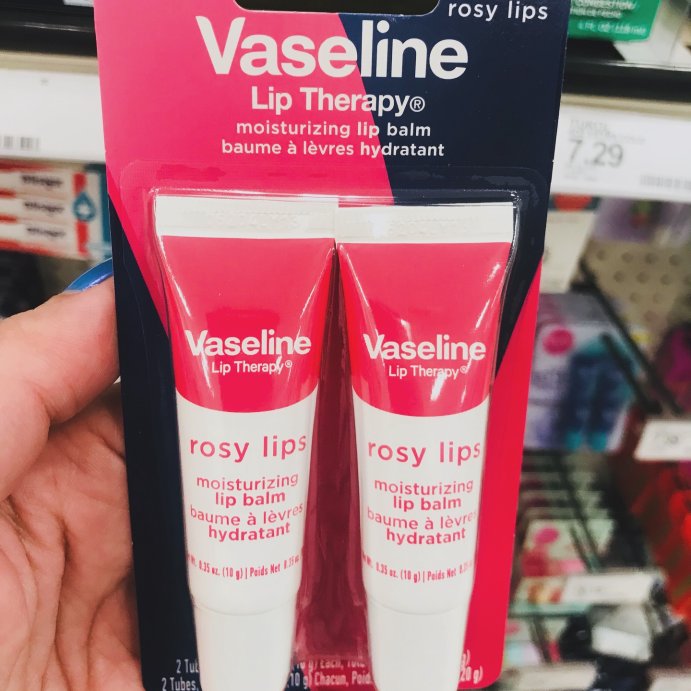 user image by @pamper_mint, Vaseline Lip Therapy Travel Size Rosy Lip Balm - 2pk