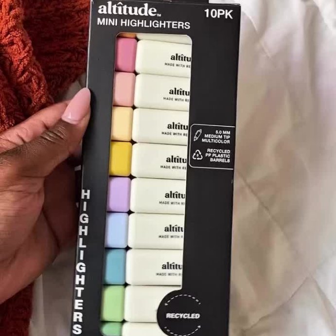 user image by @readwithkaya, Altitude 10pk Mini Highlighters 5.0mm Multicolor Ink